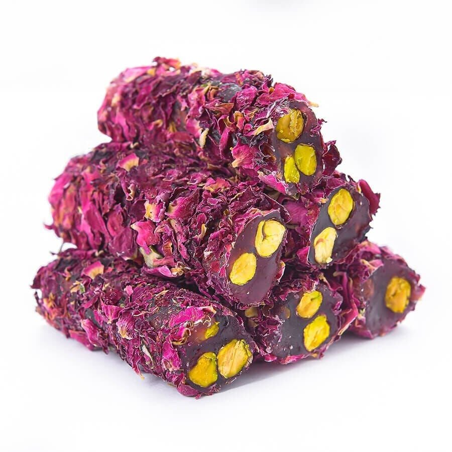 Turkish Delight with Pistachios and Rose Petals
