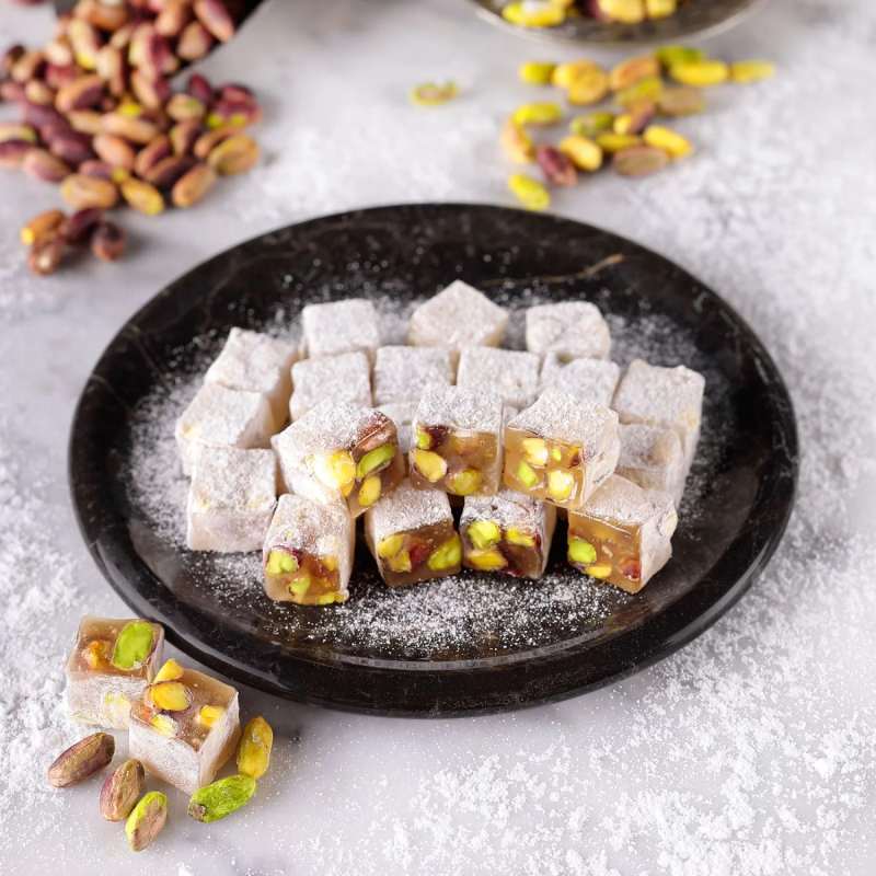 ''İkbal Duble Pistachio Turkish Delight – 1000g / 2.2lbs''